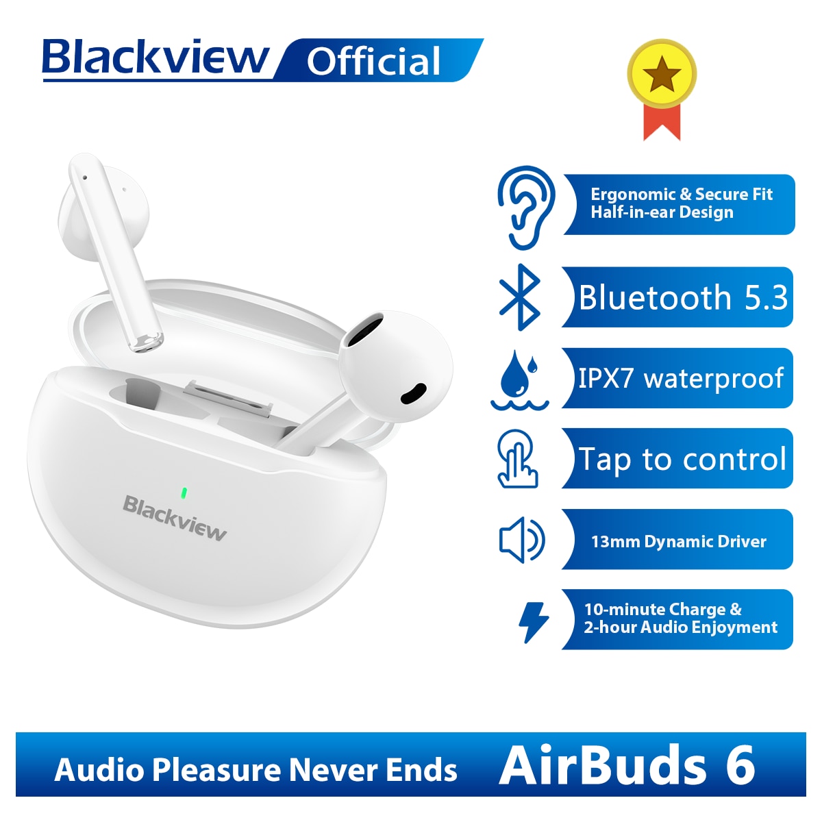 Blackview Airbuds 6 ο TWS  ̾  5..